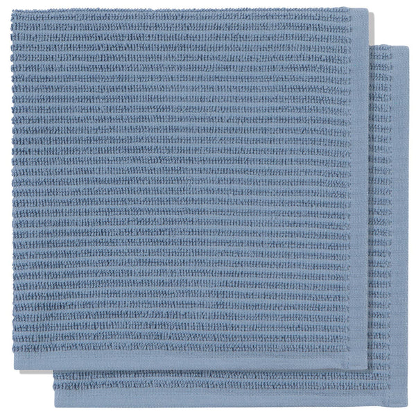 Dishcloths, Slate Blue Ripple Set/2