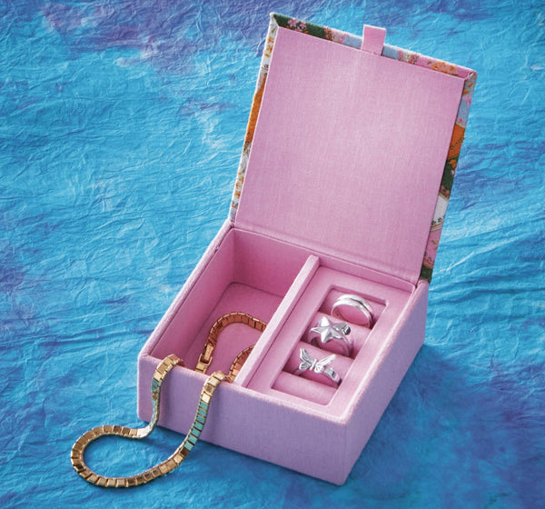 Jewelry Box, Scallop Embroidered Multi Velvet