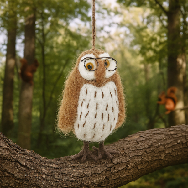 Ornament, Felt, Wilson the Wise Owl