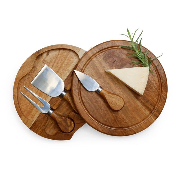 Cheeseboard & Tool Set, Acacia Wood (Brie)
