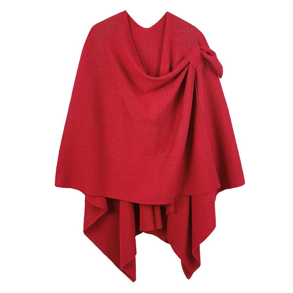 Ruana with Shoulder Strap: Red