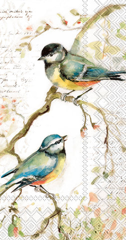 Napkins, Guest, Happy Little Titmice