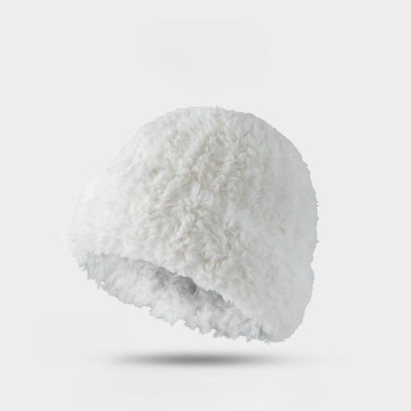 Knit Hat: Furry Winter White