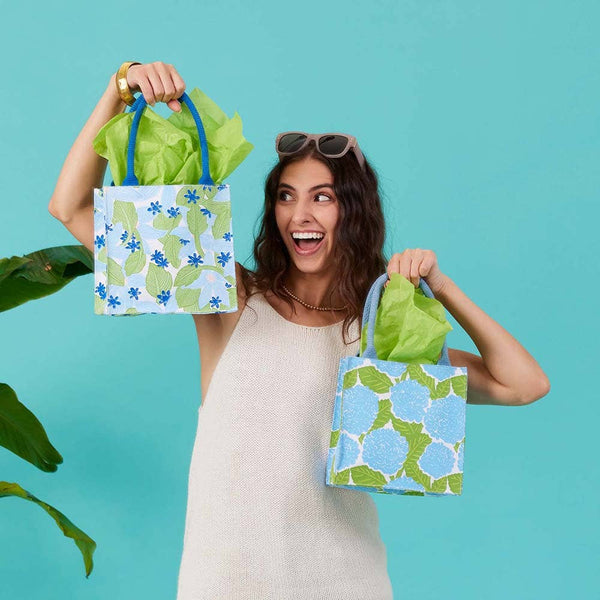 Reusable Tote, Blue Hydrangea