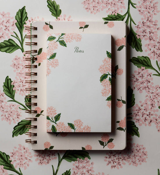 Hydrangea Notepad, Pink