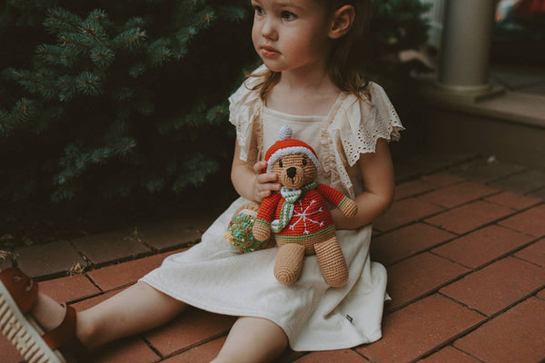 Holiday Plush, Christmas Teddy Bear Handmade