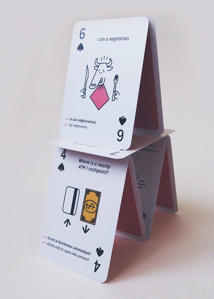 Traveller's Playing Cards - Travel Spanish French Phrases