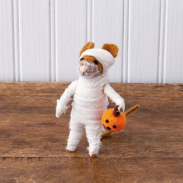 Ornament, Felt, Mummy Mouse Critter