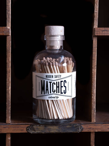 Matches, Apothecary Jar, Tan
