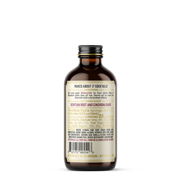 Bittermilk Bourbon Barrel Aged Manhattan Cocktail Mixer
