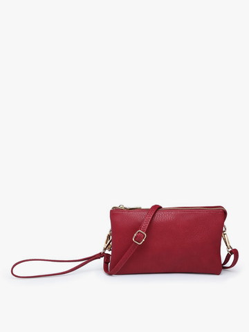 Crossbody/Wristlet, Riley 3 Compartment : Wine