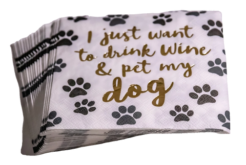 Napkins, Cocktail, Drink Wine and Pet My Dog