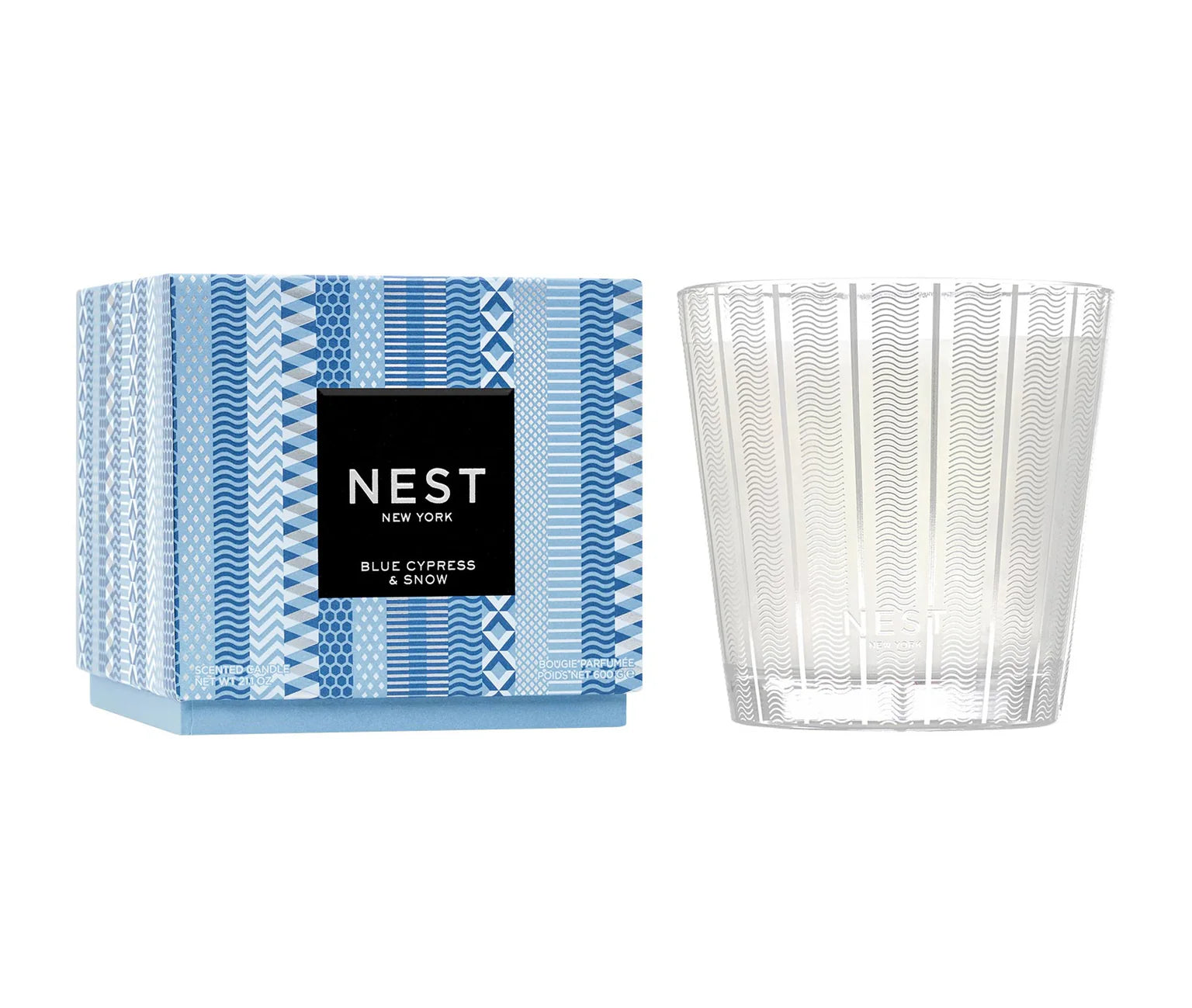 Nest Candle, Blue Cypress & Snow 3 Wick