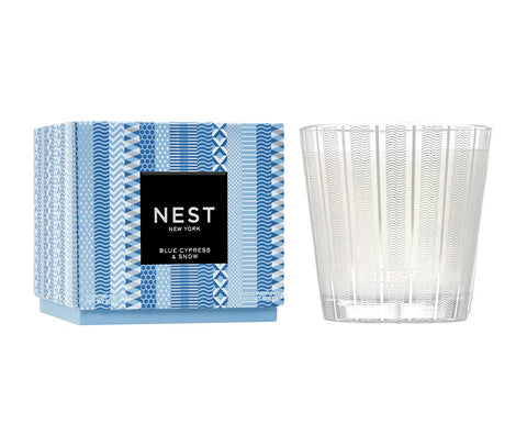 Nest Candle, Blue Cypress & Snow 3 Wick