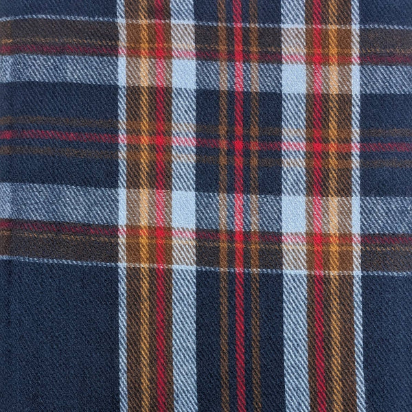 Scarf, Tartan Woven w/Tassels: Blue