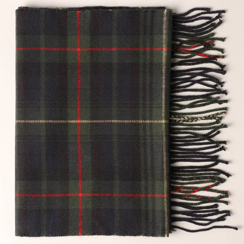 Scarf, Plaid Cashmere Feel Green