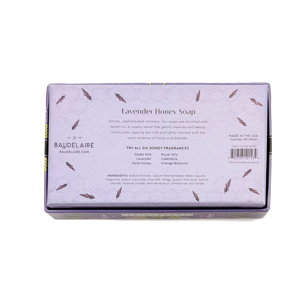 Lavender Honey Soap 3.5oz – 2 Bar Gift Box