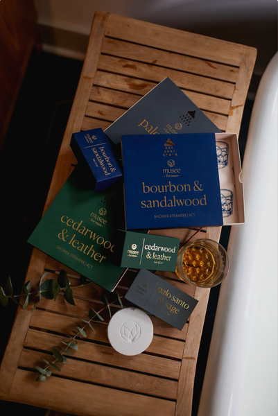 Shower Steamers, Cedarwood & Leather
