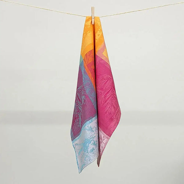 French Jacquard Tea Towels - Mille Vegetaux Arc En Ciel