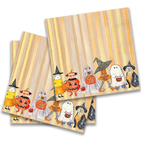 Napkins, Cocktail, Halloween Gang