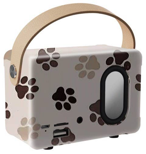 Vintage Bluetooth Speaker, Paw Print