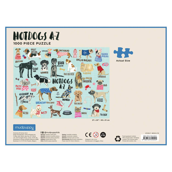 Puzzle, Hot Dogs A-Z 1000 Pc