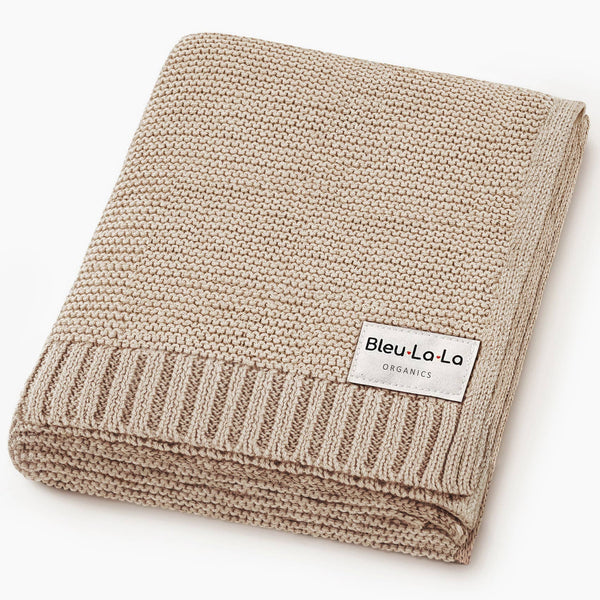 Baby Blanket, Hertiage Knit Organic Cotton : Oatmeal