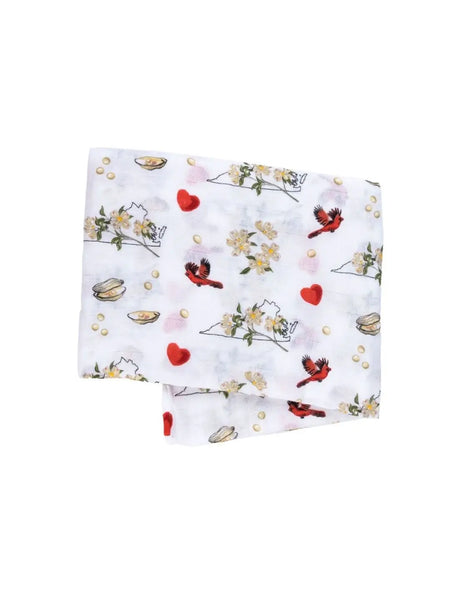 Swaddle Blanket, State of Virginia Floral