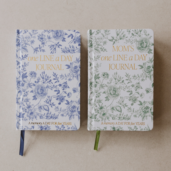 Journal, One Line a Day Blue Flowers