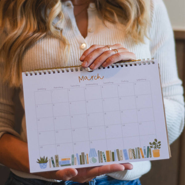 Calendar, Book Lover's 2027 Spiral Hanging Wall