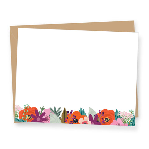 Boxed Flat Notes, Floral Blank Set/8