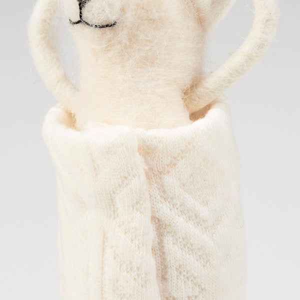 Ornament, Felt, Bathtime Mouse Critter