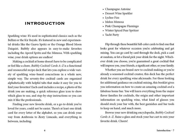 Recipe Cards, Bubbly Cocktail