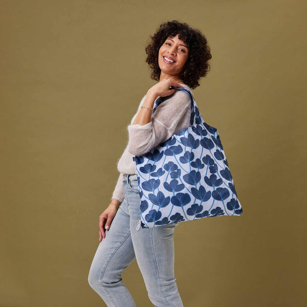 Reusable Shopper Tote, Modern Poppy
