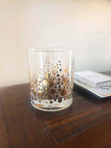 Glass, Moroccan Cocktail w/ Gold Spots 12oz