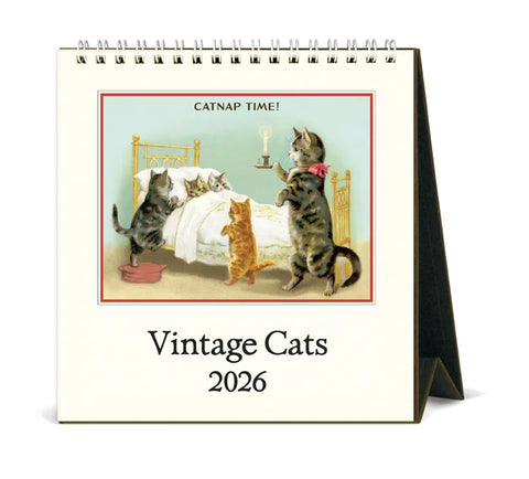 2026 Calendar, Desk, Cats