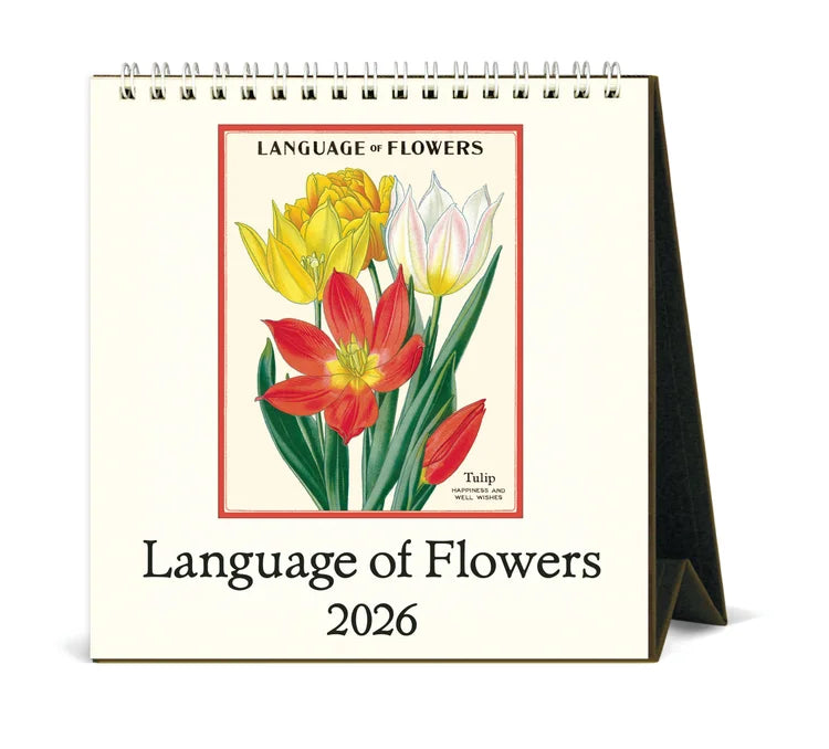 2026 Calendar, Desk, Language of Flowers