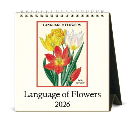 2026 Calendar, Desk, Language of Flowers