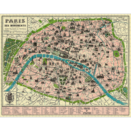 Puzzle, 1000pc Paris Map
