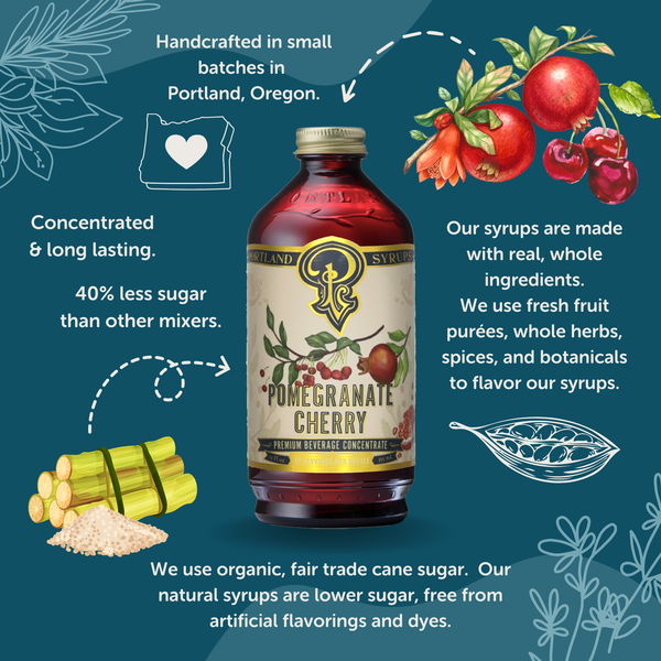 Bar/Beverage Mixer: Pomegranate Cherry Syrup 12oz