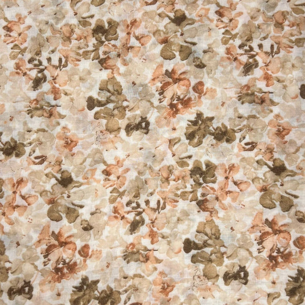 Scarf, Sweat Pea Flower Print Beige