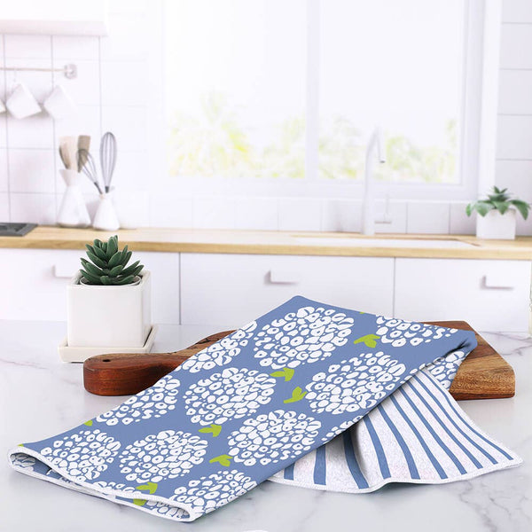 Hydrangea Delight Eco Kitchen Tea Towel