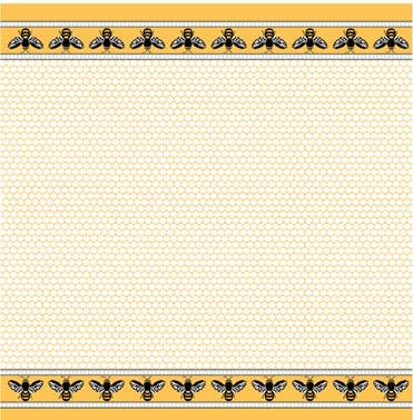 Tea Towel, Bees Honeycomb Jacquard