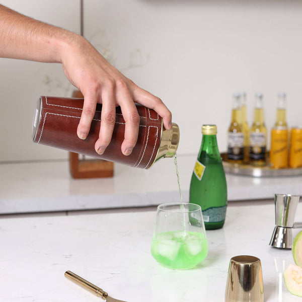 Faux Leather Cocktail Shaker