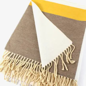 Scarf, Buttercup Reversible Cream/Brown