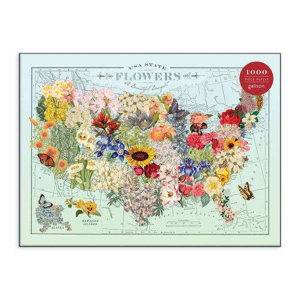 Puzzle, Wendy Gold USA State Flowers 1000 Pc