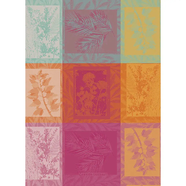 French Jacquard Tea Towels - Mille Vegetaux Arc En Ciel