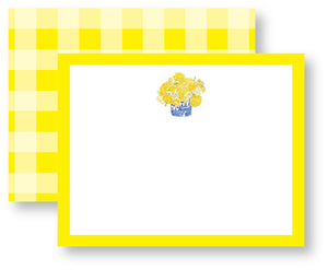 Flat Notecards, Yellow Bouquet