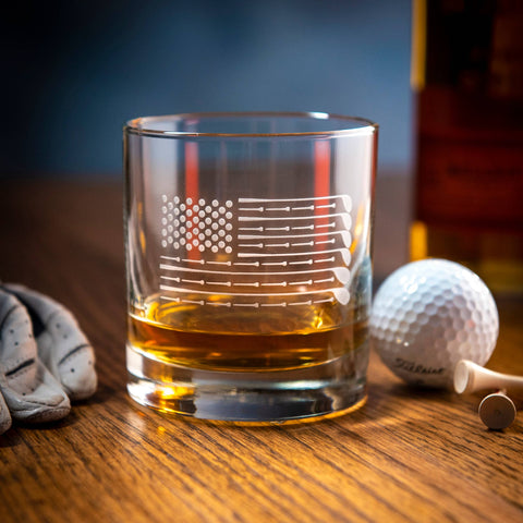 Glass, Rocks, Golf U.S. Flag