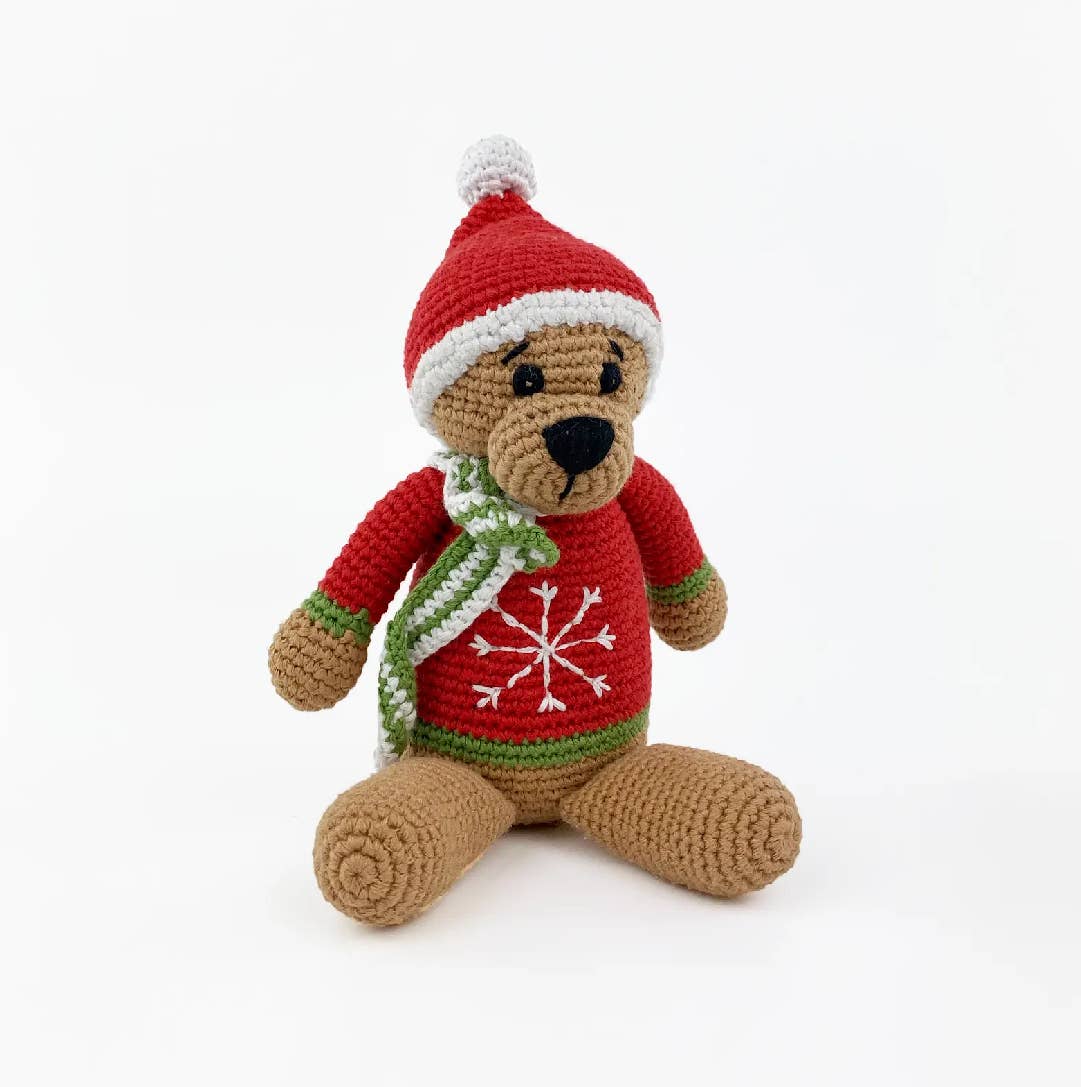 Holiday Plush, Christmas Teddy Bear Handmade